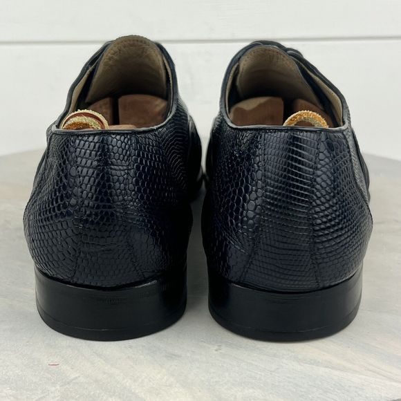 Vntg Lizard Blue Dress Shoes Men Sz 10.5 Made in Spain For Boyds of Philadelphia main image 4